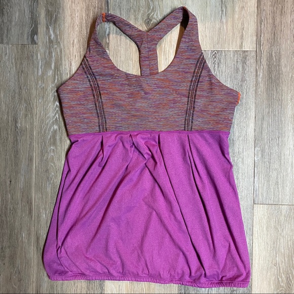 Lululemon Striped and Purple Racer Back Top